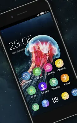 Jellyfish Theme Neon Jelly Zone wallpaper HD android App screenshot 3